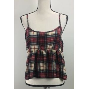 NWT Womens Living Doll Tank Top Size M Plaid